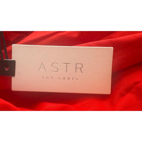 NWT Small Aster The Label  Red Smocked Midi Dress With Adjustable Straps - Picture 8 of 16